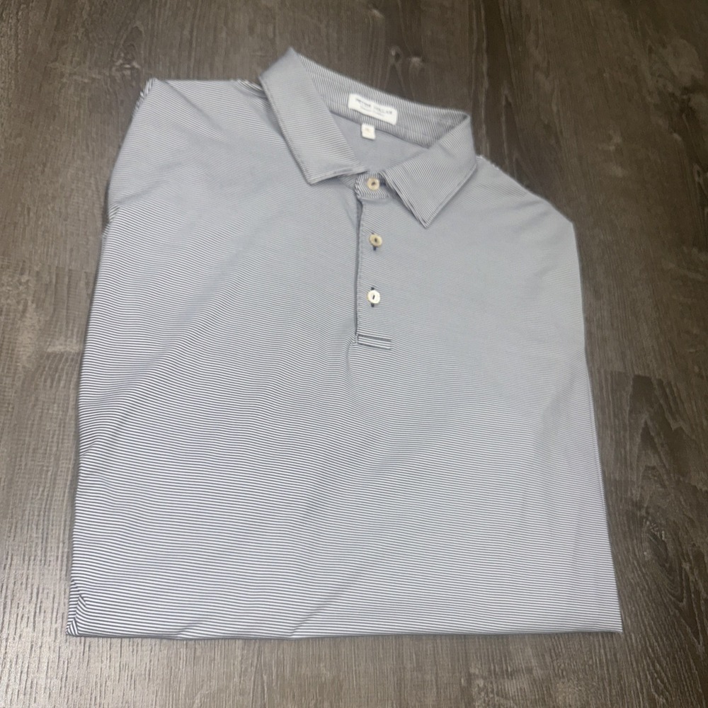 Peter Millar Polo Shirt Men XL Striped Summer Comfort Golf Performance Stretch